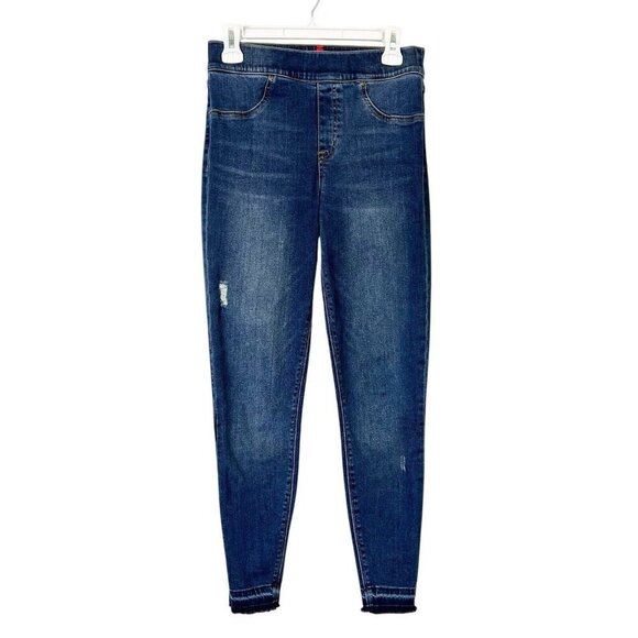 Spanx Pull On Skinny Jeans Womens Size Medium Distressed - Picture 1 of 11